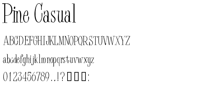 Pine Casual font